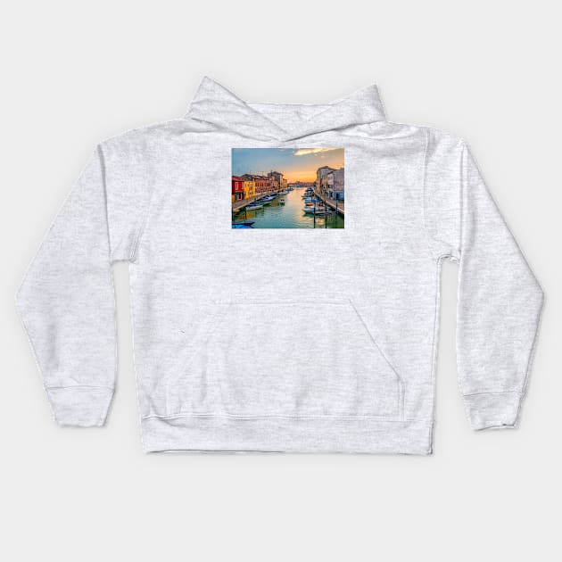 Murano Sunset Kids Hoodie by Tarrby